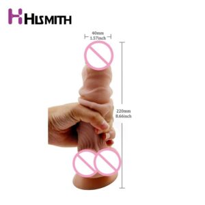 HISMITH Veiny Huge Dildos Foreskin Falloimitator Female Masturbator Realistic Penis Strong Suction Cup Dick Sex Toy for Women