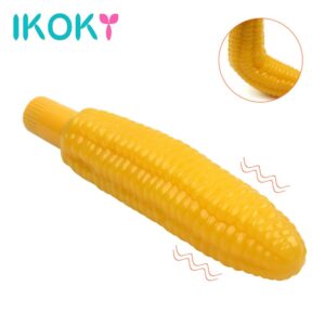 IKOKY Silicone Corn Vibrator Sex Toys for Woman G-spot Stimulation Massager Adult Product Erotic Real Dildo Strong Vibration