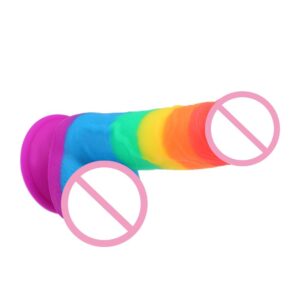 Rainbow Realistic Dildo Penis Super Huge Big Dildo With Suction Cup Sex Toys for Woman Female Masturbation faloimitator Products